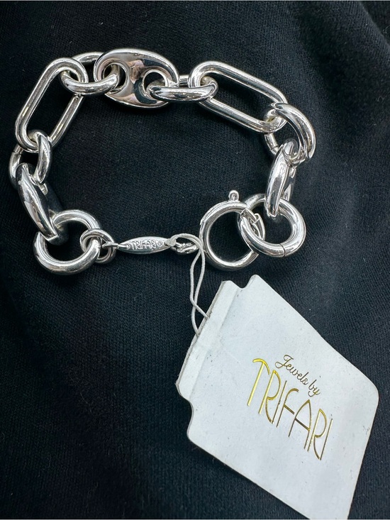 Trifari Jewelry - Trifari Silver Link Statement Bracelet